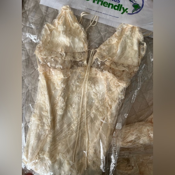 For Love And Lemons Ysabelle Cream Lace Maxi Dress - Picture 2 of 2